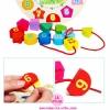 Bộ Lắp Ghép Bằng Gỗ Mô Hình Đồng Hồ Treo Tường, Giúp Bé Làm Quen Với Con Số, Thời Gian Và Màu Sắc