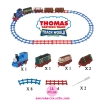 Đồ Chơi Tàu Hỏa Đường Ray Thomas 5 Toa 2055-5, Đèn Nhạc, Âm Thanh, Khói Mô Phỏng, Đường Ray To Dễ Lắp Ráp