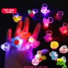 Nhẫn LED Phát Sáng Nhấp Nháy Nhiều Màu Sắc, Bằng Cao Su Mềm, Mẫu Hoạt Hình, Sử Dụng Rộng Rãi Trong Các Buổi Tiệc