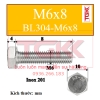 Bu lông inox 304-M6x8