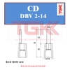 Đầu cốt pin dẹt DBV2-14 Đỏ