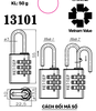 Khóa treo số xoay 13101(4 số)