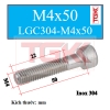 Bu lông lục giác chìm inox 304-M4x50 RL