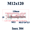 Bu lông nở 3 cánh inox 304 M12x120