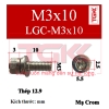 Bu lông lục giác chìm liền long đen MCR-M3x10