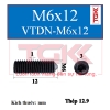 Vít trí đầu nhọn-M6x12