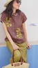 Áo top linen vai đỗ viền ren LUA MaxMessi