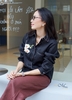 A311 Áo linen SILVER  thêu lan hồ điệp viền tay