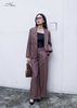 B07 Áo Vest lửng linen tay dài thêu tay 1 lớp