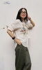 A318 Áo CORA sơ mi linen pháp thêu hoa