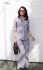 A320 Áo SIMPLE linen pháp xếp ly