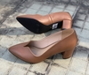 Pumps Kate Gray gót vuông 5cm xẻ mũi