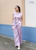 T25 Quần linen ống suông chạy gân HEPBURN - MaxMessi