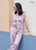 T25 Quần linen ống suông chạy gân HEPBURN - MaxMessi
