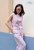 A205 Áo top linen cột dây bên hông thêu tay STIVIE - MaxMessi