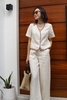 A251 Áo linen tay cộc phối viền AGNES