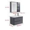 Bộ Tủ Chậu Lavabo PVC TC 66GR-80