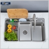 Chậu Rửa Bát Kluger KH8048SL Plus tích hợp đầy đủ phụ kiện