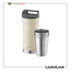 Bình Giữ Nhiệt Bằng Thép Không Gỉ Locknlock Hybrid Tumbler Set 420Mlx1/190Mlx4 - 2 Màu (Màu Be, Màu Xanh Lá) - LHC4303