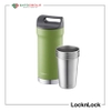 Bình Giữ Nhiệt Bằng Thép Không Gỉ Locknlock Hybrid Tumbler Set 420Mlx1/190Mlx4 - 2 Màu (Màu Be, Màu Xanh Lá) - LHC4303