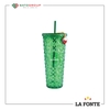 Ly Nhựa 2 lớp La Fonte Vân Pha Lê Kèm Charm Santa-800ML-015691