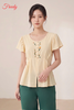 [SET CÚC HOẠ MI] Bộ ngắn tay nữ be thêu hoa cúc hoạ mi tinh tế - WBN2603