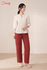 [SET THẠCH THẢO] Bộ dài tay nữ linen đắp ren hoa thanh lịch - WBD2604