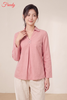 Bộ dài tay nữ linen tưng dáng cổ bẻ thêu hoa - WBD2607