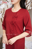 Bộ dài tay nữ đũi Thái đính nơ - WBD2338