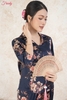 [SET ANH ĐÀO] Bộ dài tay nữ lụa hàn hoa anh đào - WBD2502