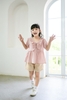 Áo ngắn tay be gái hồng bèo cổ - KAN2211