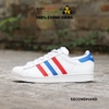 [2hand] Giày Thể Thao ADIDAS SUPERSTAR WHITE / RED / BLUE  FV3033 CŨ CHÍNH HÃNG