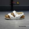 [2hand] DÉP BIRKENSTOCK MILANO ' WHITE ' Cũ Chính Hãng 100%