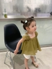 Áo dây baby doll xanh lá Yiyaya