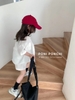 Set áo sơ mi + quần short trắng Poniponchi