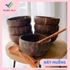 Bát Gáo Dừa Và Thìa Gỗ Tự Nhiên VIETTIN MART