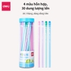 Bút chì lục giác Deli - 30 chiếc/hộp loại 2B/HB màu sắc dễ thương, thân gỗ tự nhiên dễ gọt khi dùng