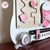 Busy Board Bảng Bận Bộn Hình Voi Con Lalala Baby Hơn 12 chi tiết chất liệu gỗ cao cấp, chắc chắn