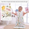 Túi ngủ trần bông cho bé 0-5 tuổi, có thể tháo tay