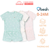 Bộ Cộc Tay Sợi Tre Mùa Hè Obeah Cao Cấp, Mềm Mịn, Thoáng Mát Cho Bé Từ 0 đến 24 tháng tuổi