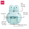 Đồng hồ báo thức thỏ hoạt hình Deli - 3 màu Trắng/ Xanh/ Hồng - 8803