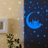 Decal Dạ Quang Xanh Dương Hình Mặt Trăng - Ngôi Sao Trang Trí Phòng Ngủ Đẹp Mắt