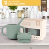 Cốc tập uống silicone thương hiệu Tobé kèm ống hút - Timikid