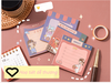 Giấy Nhớ Vuông 80*80 mm, Giấy Ghi Chú Hoạ Tiết Dễ Thương Dán Được Sticky Notes Tập 50 Tờ