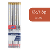 Hộp Bút Chì HB 1 Vỉ 12 Chiếc Kèm Đầu Gôm Tẩy Chất Liệu Gỗ Dễ Gọt An Toàn Thân Thiện Với Môi Trường