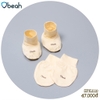 Set Bao Tay Bao Chân Cho Bé Sơ Sinh Obeah Chất liệu Petit Mềm Mịn, Thoáng Mát, Kháng Khuẩn SPK2110