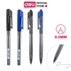 Bút bi dầu ngòi 0.5mm Deli bộ 3 chiếc nét viết đều chất lượng cao phù hợp học sinh văn phòng