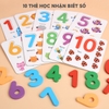 Bảng Ghép Số Học Toán Cho Bé Từ 3 Tuổi Kèm Giáo Cụ Que Tính Học Toán Và Thẻ Ghép Số - Giáo Cụ Montessori Cho Bé