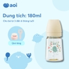 Bình Sữa Inochi AOI Flora Đa Sắc PPSU Cao Cấp Dung Tích 80ml/180ml/280ml Chống Đầy Hơi, Được Chọn Núm