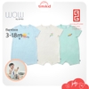 Set 3 bodysuit sợi tre cho bé trai Wow by OETEO